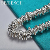 925 Silver Circle Ring Bracelet Women Wedding Party Charm Jewelry