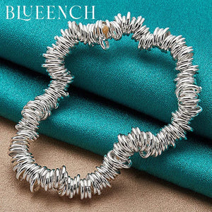 925 Silver Circle Ring Bracelet Women Wedding Party Charm Jewelry