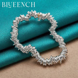 925 Silver Circle Ring Bracelet Women Wedding Party Charm Jewelry