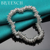 925 Silver Circle Ring Bracelet Women Wedding Party Charm Jewelry
