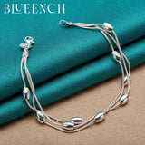 925 Silver Multilayer Chain Bracelet for Casual Party
