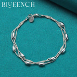 925 Silver Multilayer Chain Bracelet for Casual Party