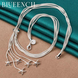925 Sterling Silver Tassel Star Pendant Necklace for Women