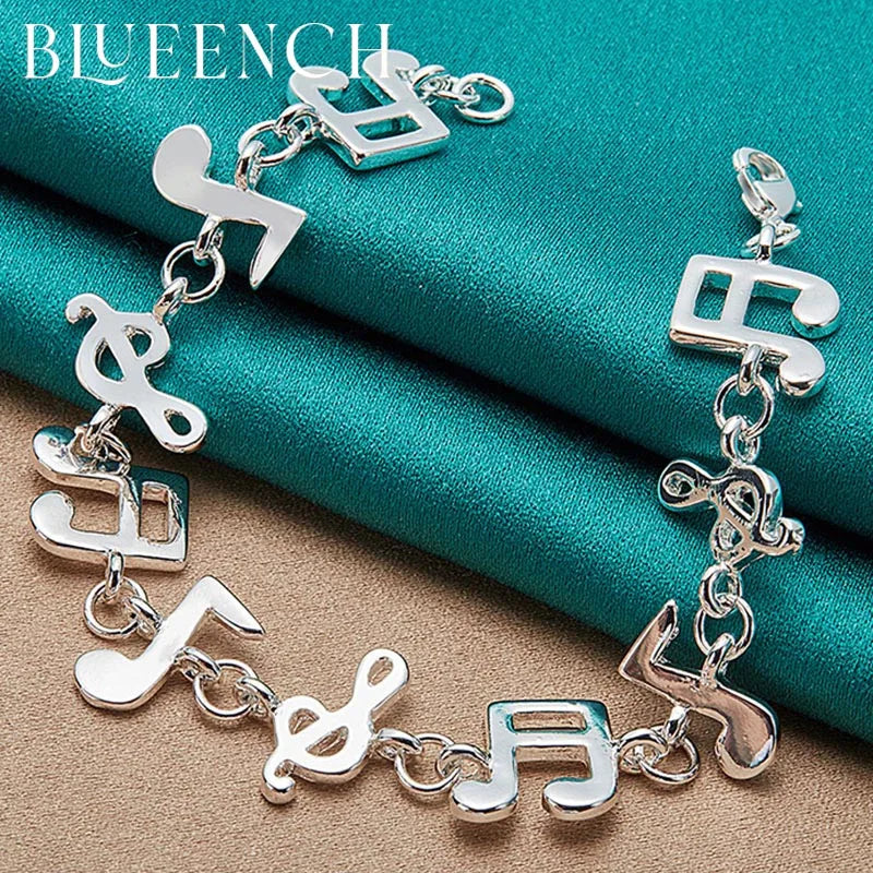 925 Silver Music Symbol Bracelet for Wedding Jewelry