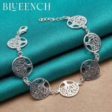 925 Silver Large Disc Tree Bracelet for Women's Party
