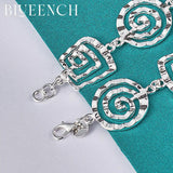 925 Sterling Silver Personality Pattern Bracelet for Ladies