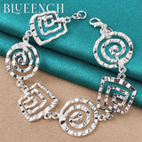 925 Sterling Silver Personality Pattern Bracelet for Ladies