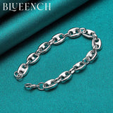 925 Silver Pig Nose Bracelet for Ladies Party Charm Jewelry