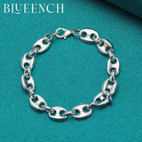 925 Silver Pig Nose Bracelet for Ladies Party Charm Jewelry