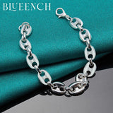 925 Silver Pig Nose Bracelet for Ladies Party Charm Jewelry