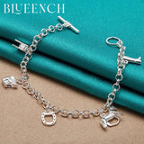 925 Sterling Silver Pony Heels Pendant Bracelet for Women