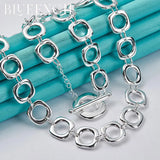 925 Silver Round Chain Necklace for Women Elegant High Jewelry