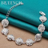 925 Silver Petal Bracelet Women's Jewelry