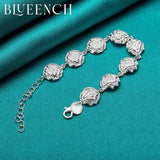 925 Silver Petal Bracelet Women's Jewelry