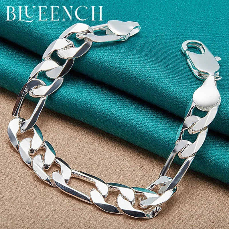 925 Silver Cuban Bracelet Hip Hop Jewelry