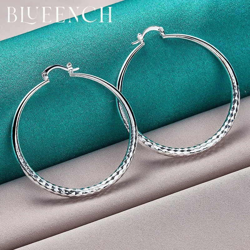 925 Silver Geometric Earrings Exaggerated Jewelry