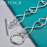925 Sterling Silver OT Buckle Bracelet Chain for Party