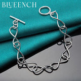 925 Sterling Silver OT Buckle Bracelet Chain for Party
