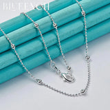 925 Silver Small Ball Chain Necklace Wedding Party Charm Jewelry