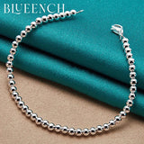 925 Sterling Silver Beads Bracelet Small Round Casual Charm