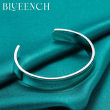 925 Silver 12mm Bracelet Bangle Smooth Surface