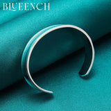 925 Silver 12mm Bracelet Bangle Smooth Surface