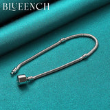 925 Silver Snake Bone Chain Bracelet Wedding Party Charm Jewelry