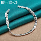 925 Silver Snake Bone Classic Chain Bracelet Men Women Wedding Charm