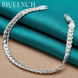 925 Silver Snake Bone Classic Chain Bracelet Men Women Wedding Charm