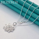 925 Sterling Silver Snowflake Pendant Necklace for Women