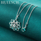 925 Sterling Silver Snowflake Pendant Necklace for Women