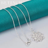 925 Sterling Silver Snowflake Pendant Necklace for Women