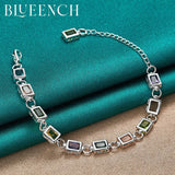 925 Silver Multicolor Zircon Bracelet Women Engagement Wedding