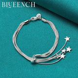 925 Silver Star Tassel Bracelet Romantic Jewelry