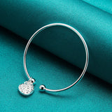 925 Silver Strawberry Pendant Bracelet for Women