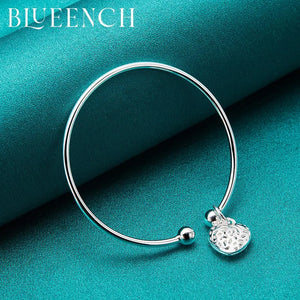 925 Silver Strawberry Pendant Bracelet for Women