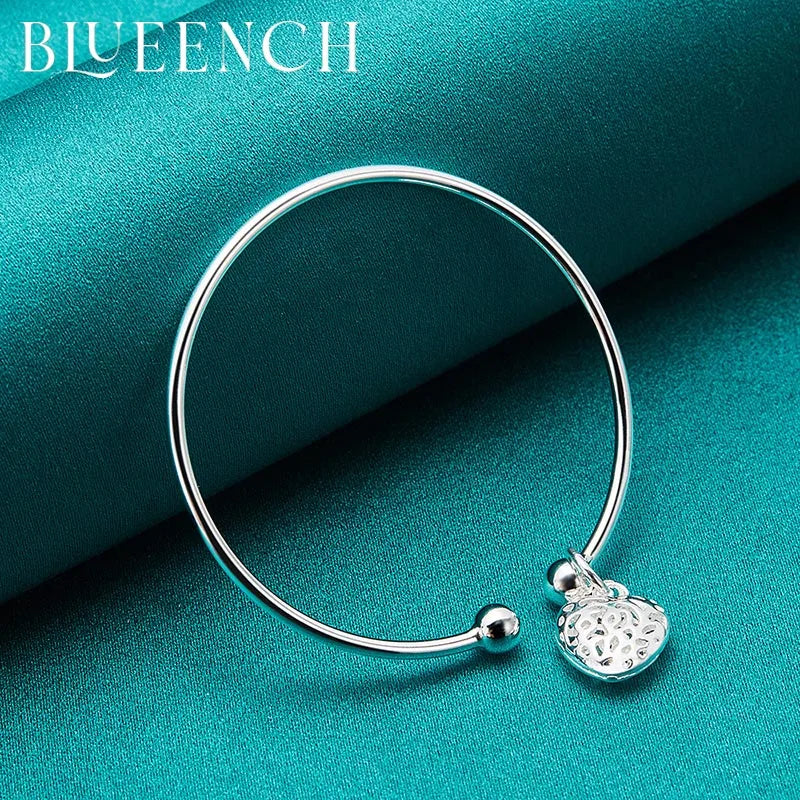 925 Silver Strawberry Pendant Bracelet for Women