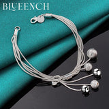 925 Silver Tassel Chain Grape Pendant Bracelet for Women