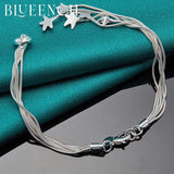 925 Silver Tassel Star Bracelet Women Party Dating Jewelry