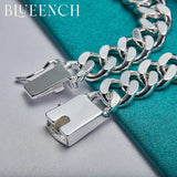 925 Silver Thick Chain Horse Whip Bracelet for Men Women