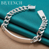 925 Silver Thick Chain Horse Whip Bracelet for Men Women