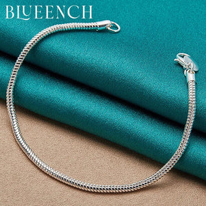 925 Silver Snake Bone Chain for Women Men Party Jewelry