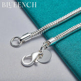 925 Silver Snake Bone Chain for Women Men Party Jewelry