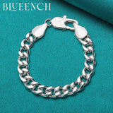 925 Silver Twist Braid Bracelet for Men and Women Hip Hop Jewelry