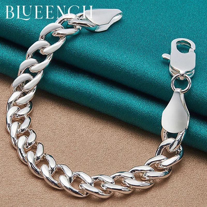925 Silver Twist Braid Bracelet for Men and Women Hip Hop Jewelry