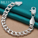 925 Silver Twist Braid Bracelet for Men and Women Hip Hop Jewelry