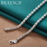 925 Sterling Silver Twist Chain Thick Necklace for Men Women