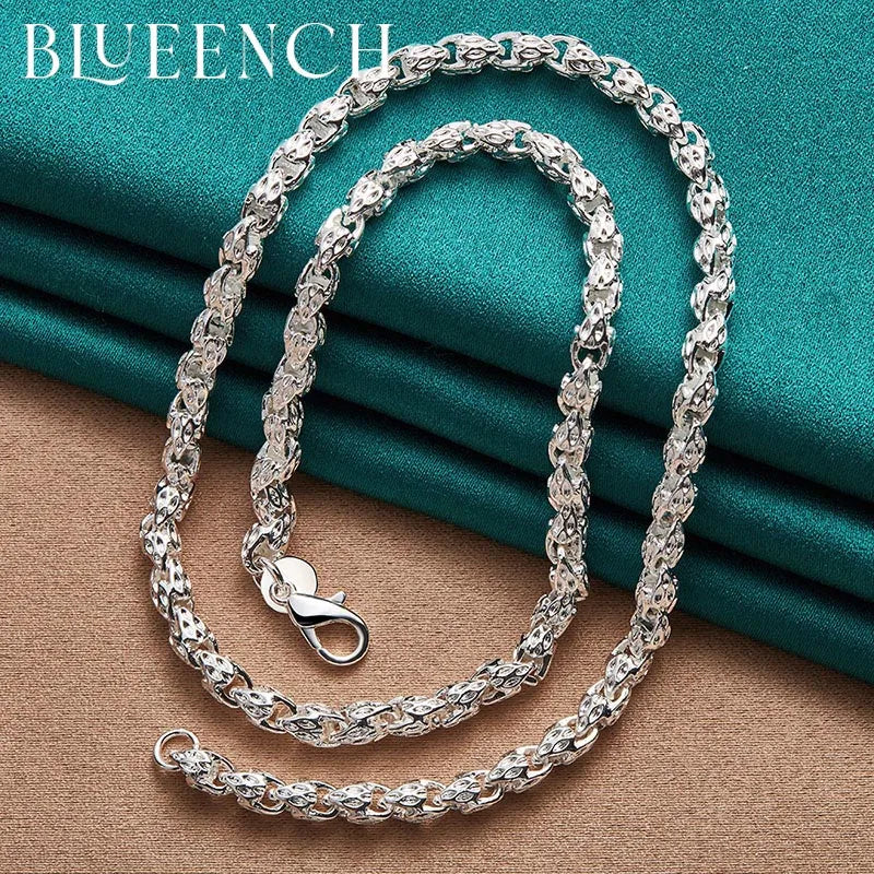 925 Sterling Silver Twist Chain Thick Necklace for Men Women