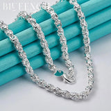 925 Sterling Silver Twist Chain Thick Necklace for Men Women