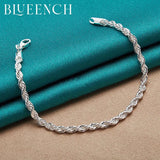 925 Silver Water Wave Bracelet for Women Men Glamour Jewelry